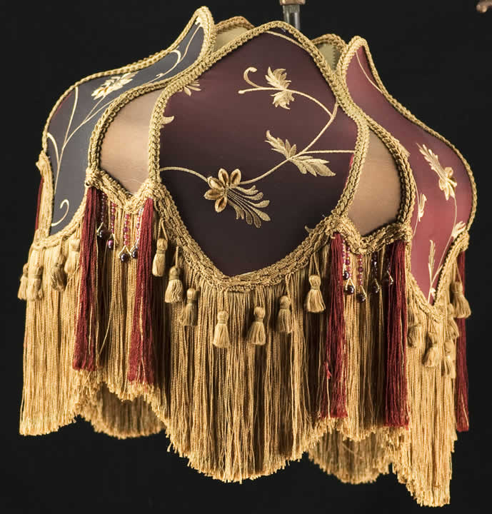 Plain Jane Shop Fringed Bridge Arm Lampshade BA17 Photo 1