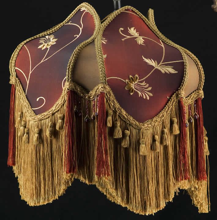 Plain Jane Shop Fringed Bridge Arm Lampshade BA17 Photo 2