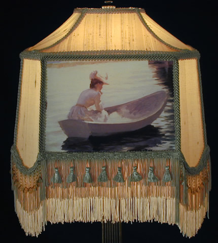 fringed lampshade TF9d